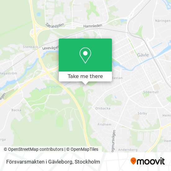 Försvarsmakten i Gävleborg map