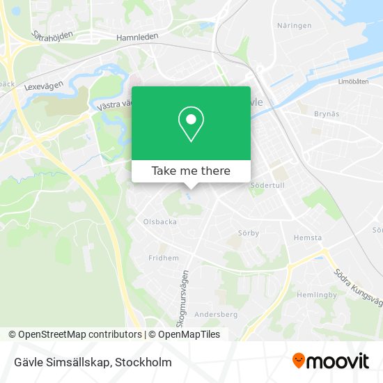 Gävle Simsällskap map