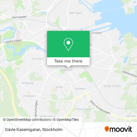 Gävle Kaserngatan map