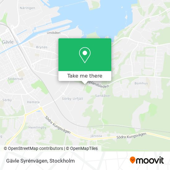 Gävle Syrénvägen map