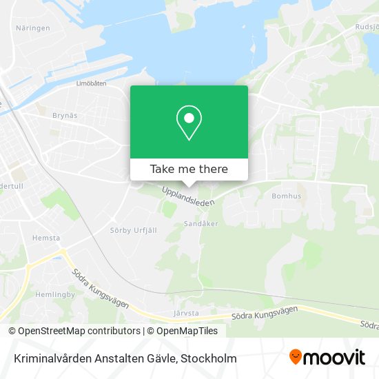 Kriminalvården Anstalten Gävle map