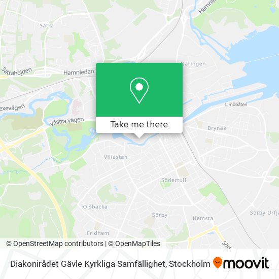 Diakonirådet Gävle Kyrkliga Samfällighet map