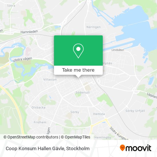 Coop Konsum Hallen Gävle map