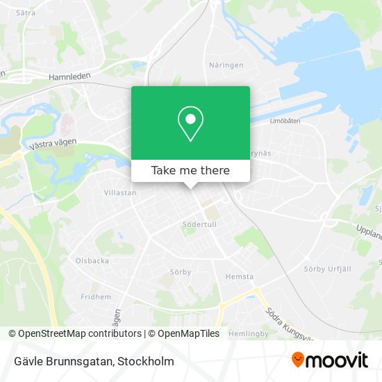 Gävle Brunnsgatan map