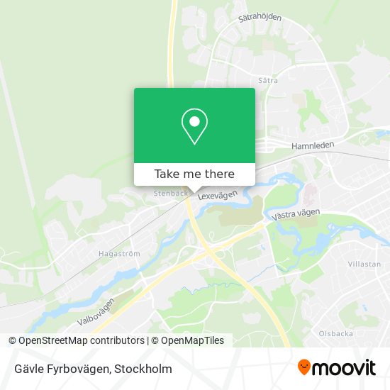 Gävle Fyrbovägen map