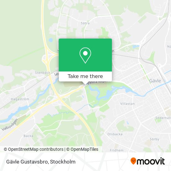 Gävle Gustavsbro map