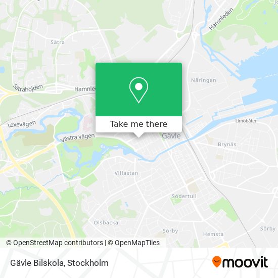 Gävle Bilskola map