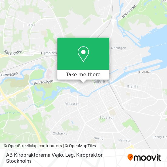 AB Kiropraktorerna Vejlo, Leg. Kiropraktor map