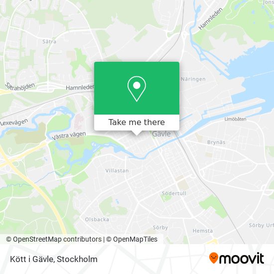 Kött i Gävle map