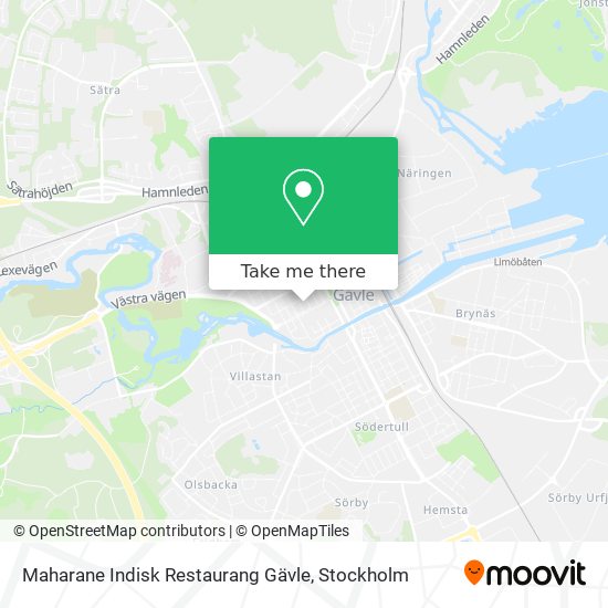 Maharane Indisk Restaurang Gävle map