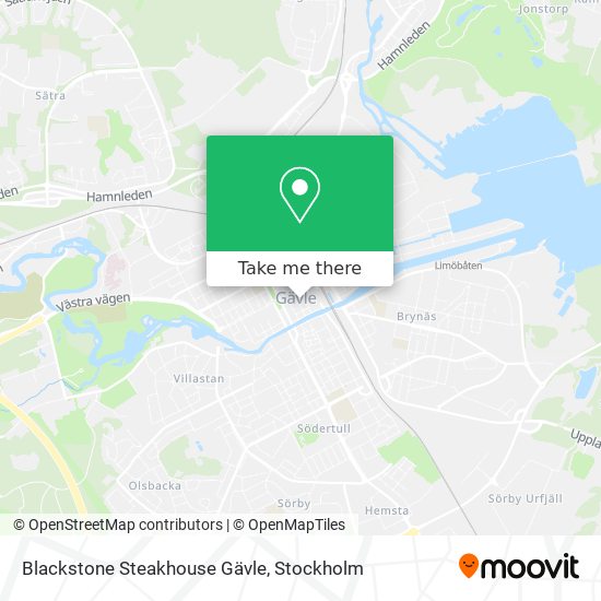 Blackstone Steakhouse Gävle map