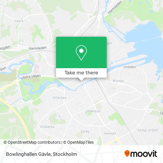 Bowlinghallen Gävle map