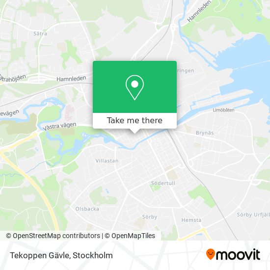 Tekoppen Gävle map