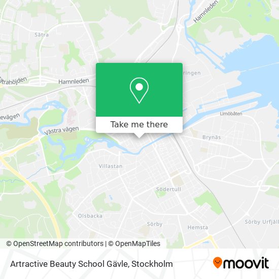 Artractive Beauty School Gävle map