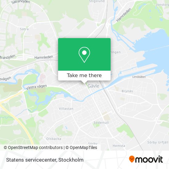 Statens servicecenter map