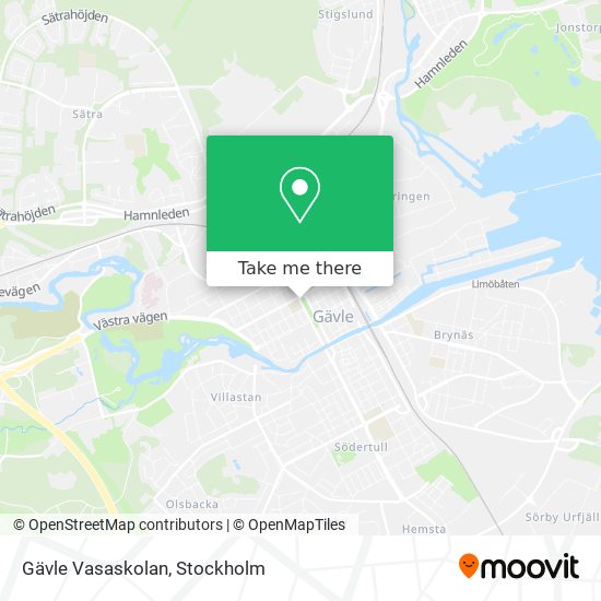 Gävle Vasaskolan map