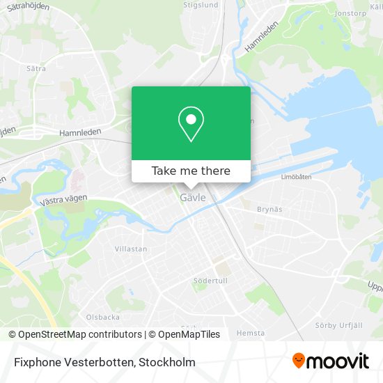 Fixphone Vesterbotten map