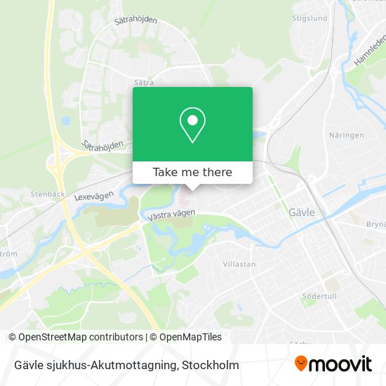 Gävle sjukhus-Akutmottagning map