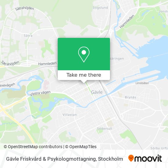 Gävle Friskvård & Psykologmottagning map