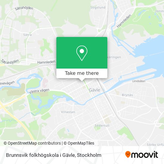 Brunnsvik folkhögskola i Gävle map
