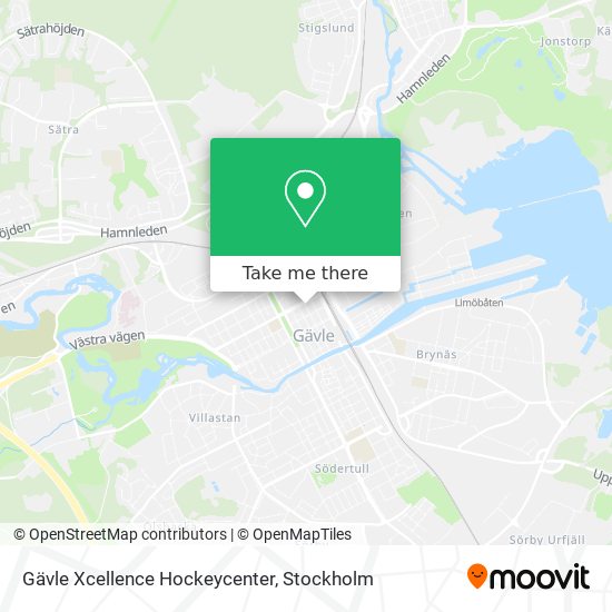 Gävle Xcellence Hockeycenter map