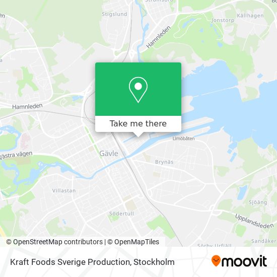 Kraft Foods Sverige Production map