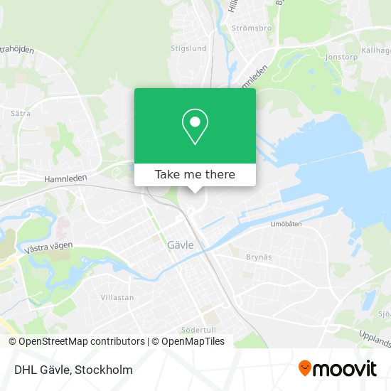 DHL Gävle map