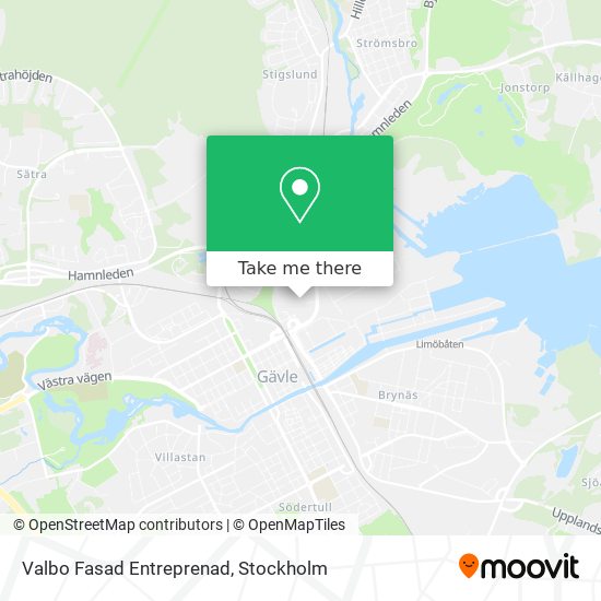 Valbo Fasad Entreprenad map