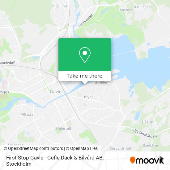 First Stop Gävle - Gefle Däck & Bilvård AB map