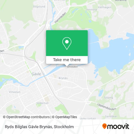 Ryds Bilglas Gävle Brynäs map