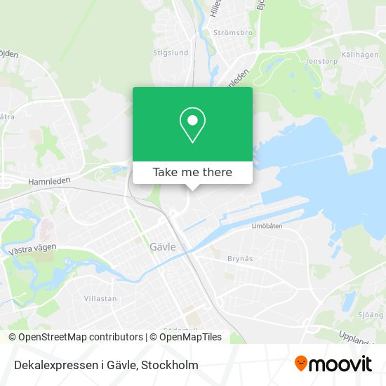 Dekalexpressen i Gävle map