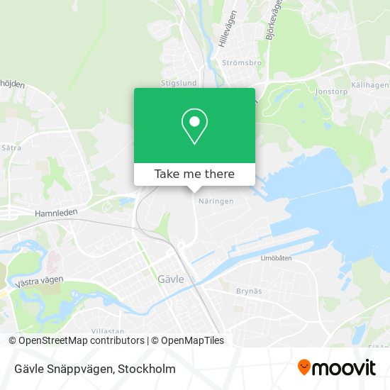 Gävle Snäppvägen map