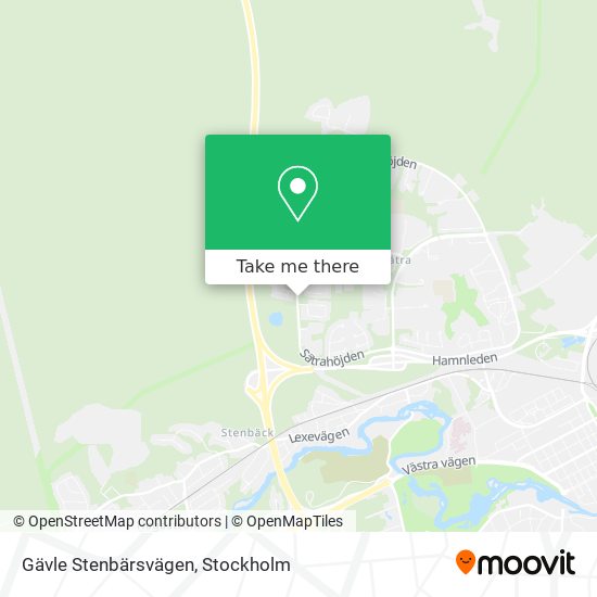 Gävle Stenbärsvägen map