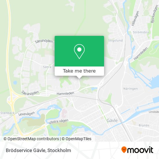 Brödservice Gävle map