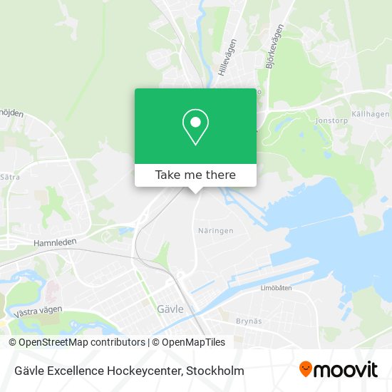 Gävle Excellence Hockeycenter map