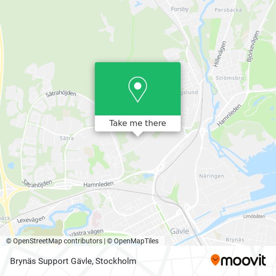 Brynäs Support Gävle map