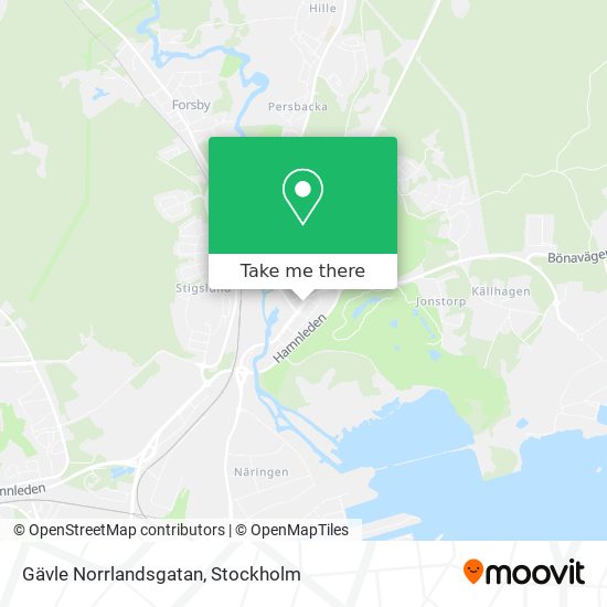 Gävle Norrlandsgatan map