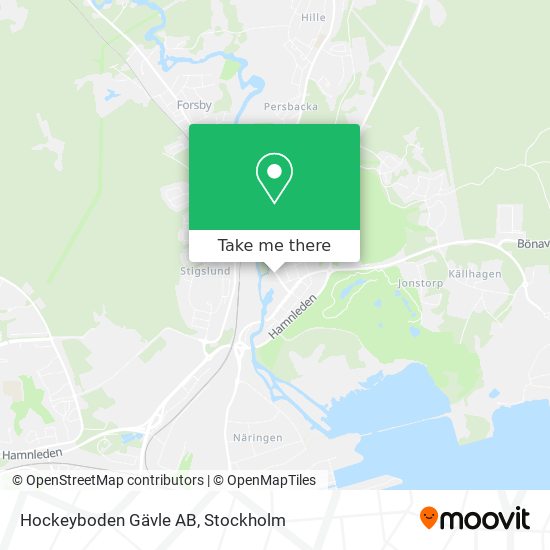 Hockeyboden Gävle AB map