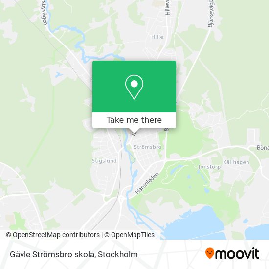 Gävle Strömsbro skola map