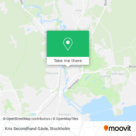 Kris Secondhand Gävle map