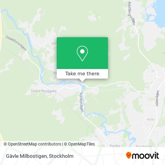 Gävle Milbostigen map