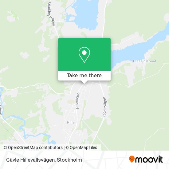 Gävle Hillevallsvägen map