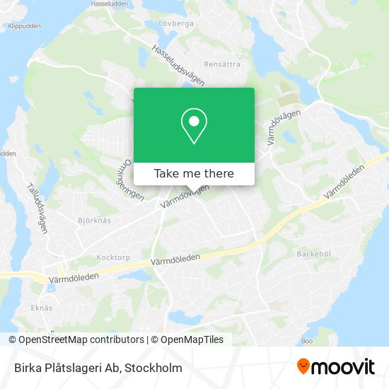 Birka Plåtslageri Ab map