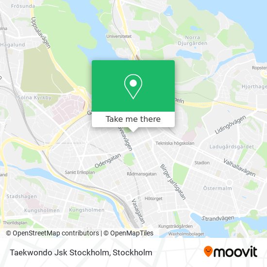 Taekwondo Jsk Stockholm map