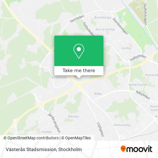 Västerås Stadsmission map