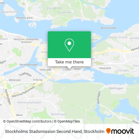 Stockholms Stadsmission Second Hand map