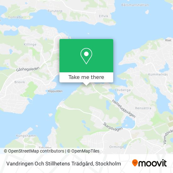 Vandringen Och Stillhetens Trädgård map