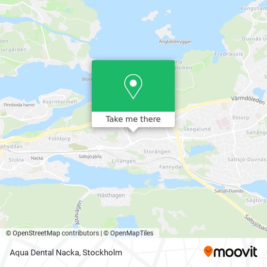 Aqua Dental Nacka map