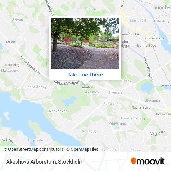 Åkeshovs Arboretum map