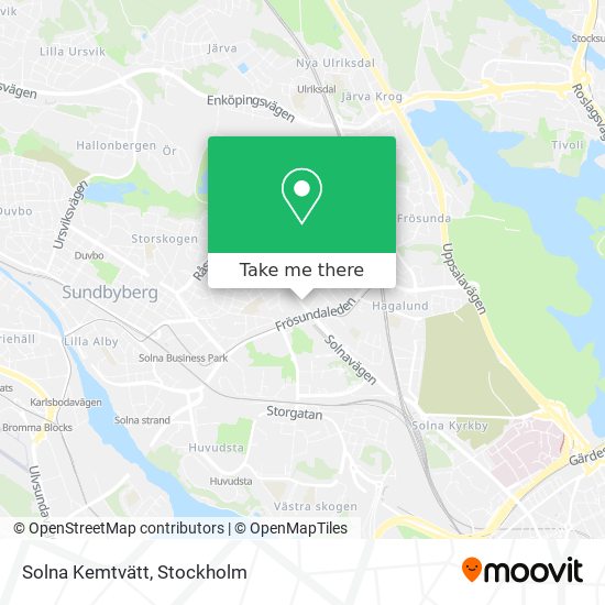 Solna Kemtvätt map